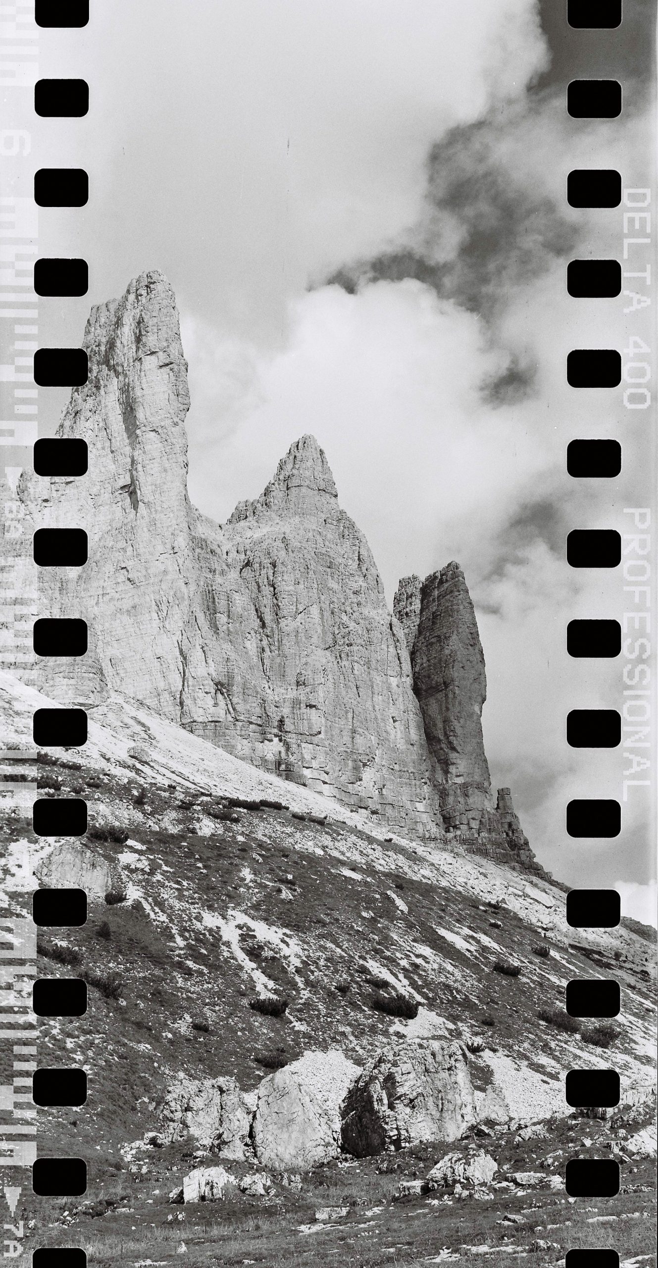 Drei Zinnen, Teil der Sextner Dolomiten, Dolomiten, Ostalpen.